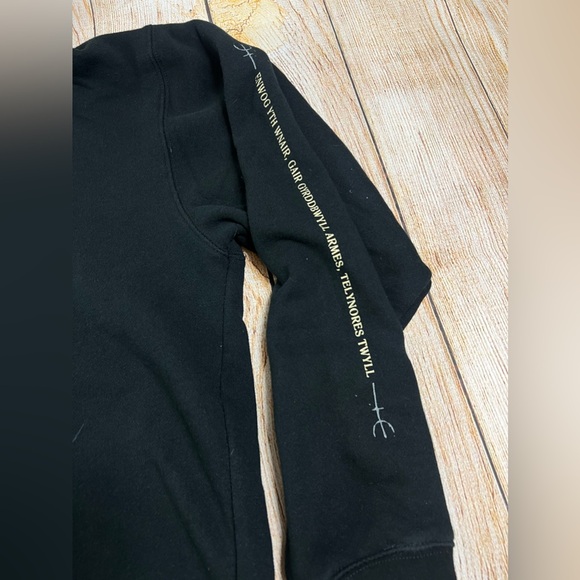 Robert Plant Sketch Feather Hoodie Sweatshirt Black Size Large Rock Music - Picture 6 of 8